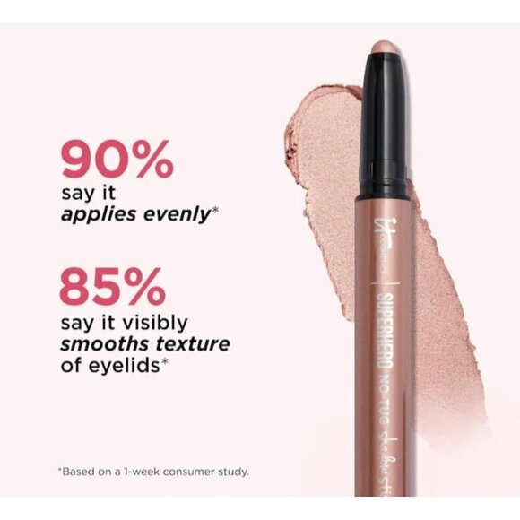 It Cosmetics Superhero No-Tug Shadow Stick Bionic Bronze NEW 0.05 oz - Picture 3 of 5